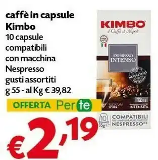 Pam Kimbo Caffè In Capsule offerta