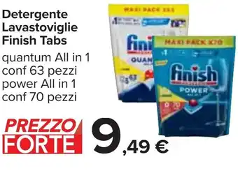 Carrefour Detergente Lavastoviglie Finish Tabs offerta
