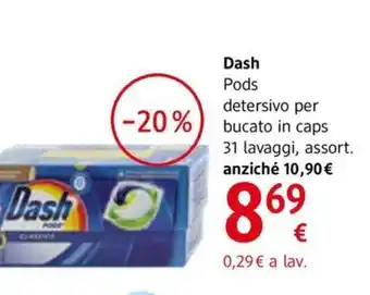 Dash Pods detersivo per bucato in caps 31 lavaggi, assort.