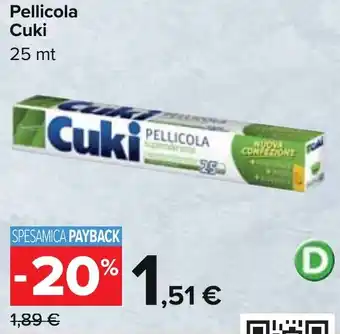 Carrefour Pellicola Cuki 25 mt offerta