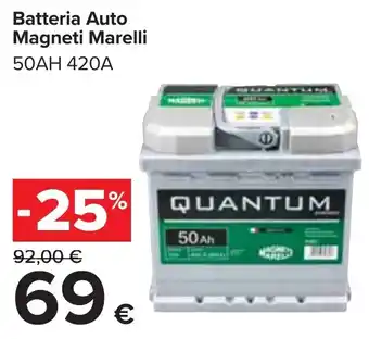Carrefour Batteria Auto Magneti Marelli 50AH 420A offerta