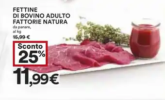 Coop FETTINE DI BOVINO ADULTO FATTORIE NATURA offerta