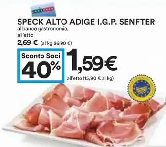 Coop SPECK ALTO ADIGE I.G.P. SENFTER offerta