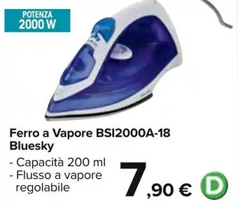 Carrefour Ferro a Vapore BSI2000A-18 Bluesky offerta