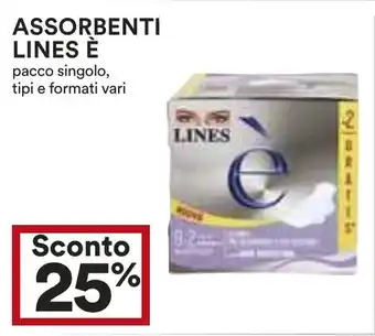 Coop ASSORBENTI LINES È pacco singolo, tipi e formati vari offerta