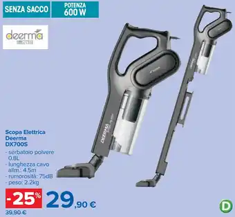 Carrefour Scopa Elettrica Deerma DX700S offerta