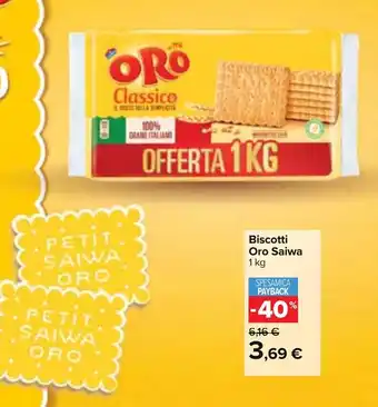 Carrefour Biscotti Oro Saiwa 1 kg offerta