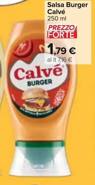 Carrefour Salsa Burger Calvé 250 ml offerta
