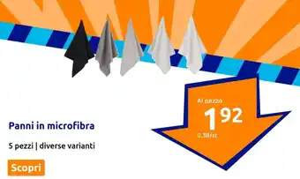 Action Panni in microfibra 5 pezzi offerta