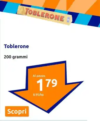 Action Toblerone 200 grammi offerta