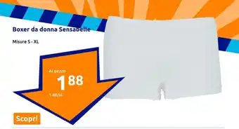 Action Boxer da donna Sensabelle Misure S-XL offerta