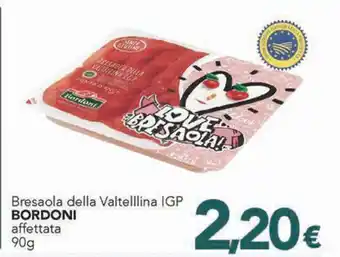 Bresaola della Valtelllina IGP BORDONI affettata 90g
