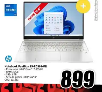 MediaWorld hp Notebook Pavilion 15-EG3014NL offerta