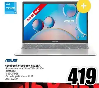 MediaWorld Asus Notebook Vivobook F515EA offerta