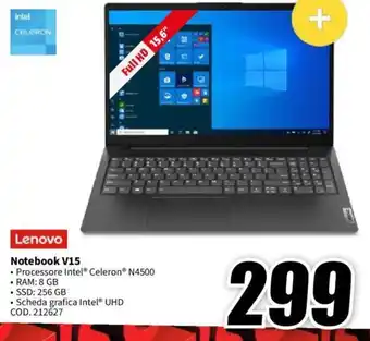 MediaWorld Lenovo Notebook V15 offerta