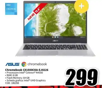 MediaWorld Asus Chromebook CX1500CKA-EJ0226 offerta
