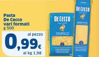 Ok Sigma Pasta De Cecco vari formati g 500 offerta