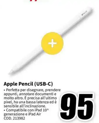 MediaWorld Apple Pencil (USB-C) offerta