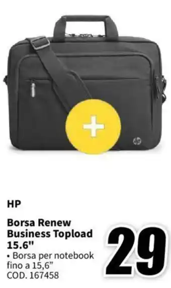 MediaWorld HP Borsa Renew Business Topload 15.6" offerta