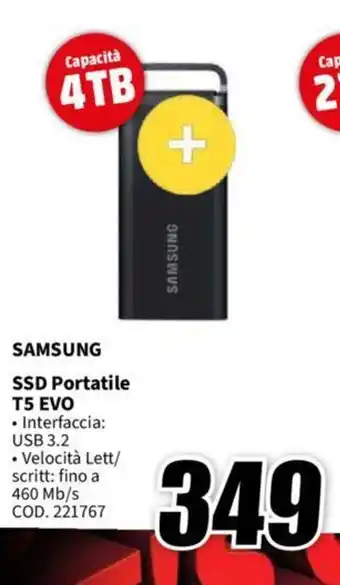 MediaWorld SAMSUNG SSD Portatile T5 EVO offerta