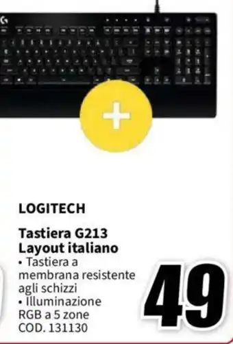 MediaWorld LOGITECH Tastiera G213 Layout italiano offerta