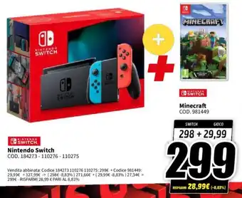 MediaWorld Nintendo Switch offerta