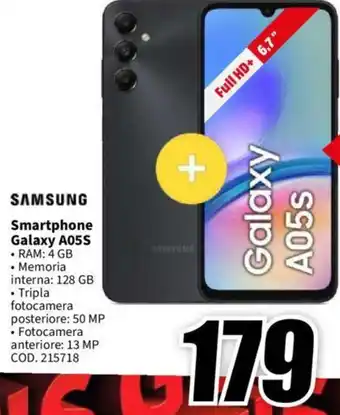 MediaWorld SAMSUNG Smartphone Galaxy A05S offerta