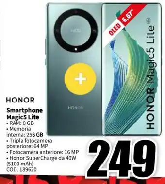 MediaWorld HONOR Smartphone Magic5 Lite offerta