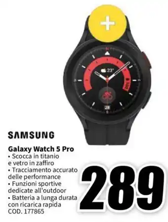 MediaWorld SAMSUNG Galaxy Watch 5 Pro offerta