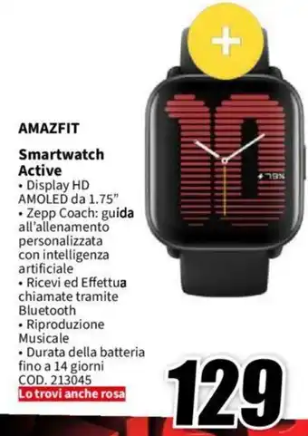 MediaWorld AMAZFIT Smartwatch Active offerta