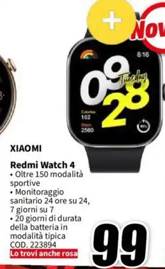 MediaWorld XIAOMI Redmi Watch 4 offerta