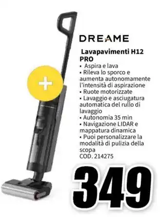 MediaWorld DREAME Lavapavimenti H12 PRO offerta