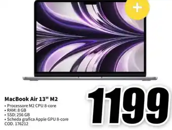 MediaWorld MacBook Air 13" M2 offerta