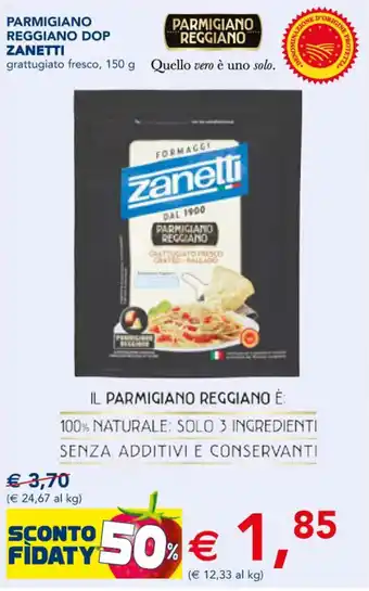 Esselunga PARMIGIANO REGGIANO DOP ZANETTI 150 g offerta