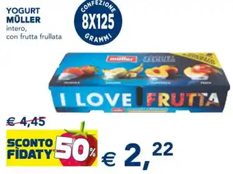 Esselunga YOGURT MÜLLER intero, con frutta frullata offerta