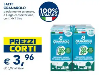 Esselunga LATTE GRANAROLO parzialmente scremato conf. 4 x 1 litro offerta