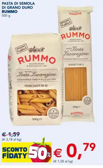 Esselunga PASTA DI SEMOLA DI GRANO DURO RUMMO 500 g offerta