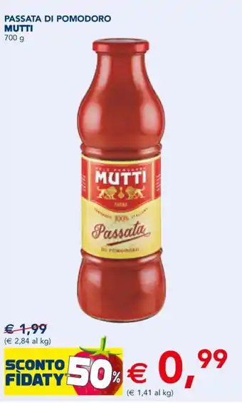 Esselunga PASSATA DI POMODORO MUTTI 700 g offerta