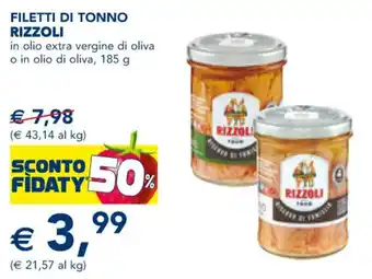 Esselunga FILETTI DI TONNO RIZZOLI 185 g offerta