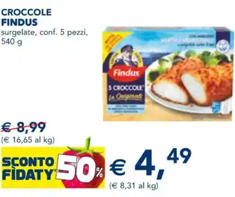 Esselunga CROCCOLE FINDUS surgelate, conf. 5 pezzi, 540 g offerta
