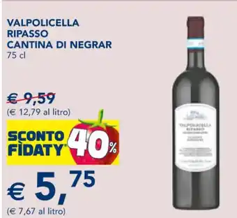 Esselunga VALPOLICELLA RIPASSO CANTINA DI NEGRAR 75 cl offerta