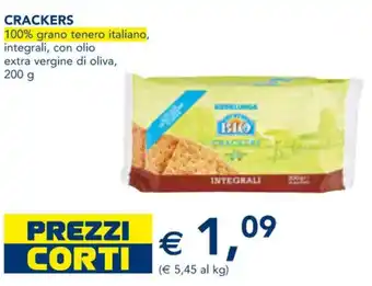 Esselunga CRACKERS integrali, con olio extra vergine di oliva, 200 g offerta