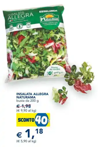 Esselunga INSALATA ALLEGRA NATURAMA busta da 200 g offerta