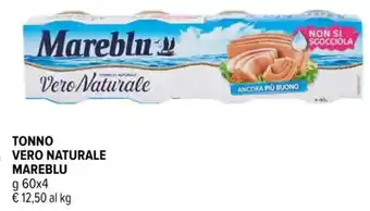 Iperal TONNO VERO NATURALE MAREBLU g 60 x 4 offerta