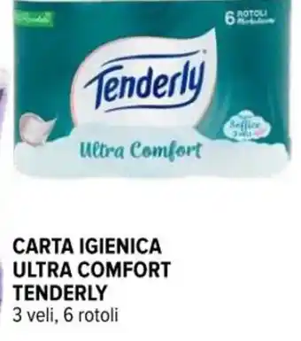 Iperal CARTA IGIENICA ULTRA COMFORT TENDERLY 3 veli, 6 rotoli offerta