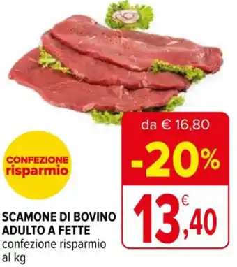 Iperal SCAMONE DI BOVINO ADULTO A FETTE offerta