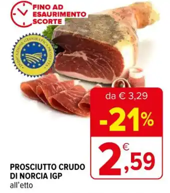 Iperal PROSCIUTTO CRUDO DI NORCIA IGP all'etto offerta