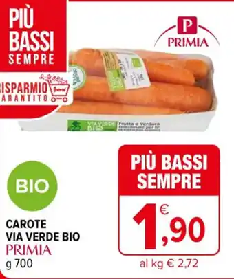Iperal CAROTE VIA VERDE BIO PRIMIA g 700 offerta