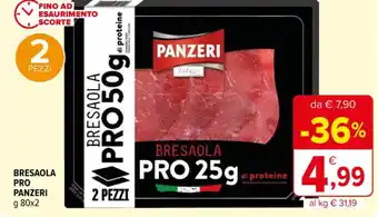 Iperal BRESAOLA PRO PANZERI g 80 x 2 offerta