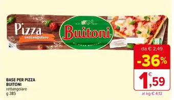 Iperal BASE PER PIZZA BUITONI rettangolare g 385 offerta